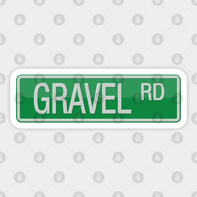 Gravel Road Street Sign Sticker by reapolo